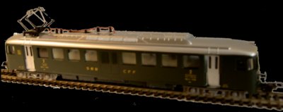 SBB CFF green railcar