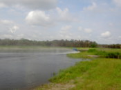 ...and picking up some speed, leaving a large wake