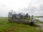 Our airboat, with Captain John