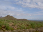 View to the distant hills