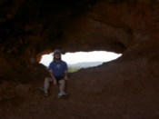 Me sat in the hole