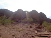 The hole and the path up to it