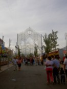 Looking down one of the main streets of the fair