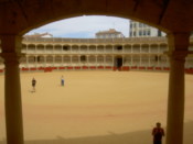 Looking through an arch to the ring