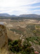 Road winding down into the valley