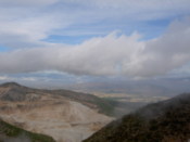Looking through the clouds inland