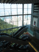Escalators to/from the viewing platform on the top