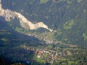 The town at the bottom of the photo is Wengen - the other is Lauterbrunnen