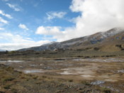 Still partly frozen ground