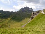 Bare rock pokes out of the grass