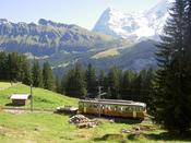 The train between Grutschalp and Murren