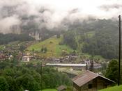 Looking at Lauterbrunnen on a walk down from Wengen