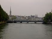Bridge over the river through Zurich