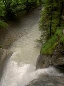 The river fed by the falls