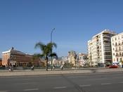 Looking over one of the main roads through Malaga