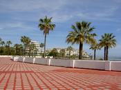 The nicely paved sea front
