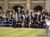 Trying to get organised for the graduation photo
