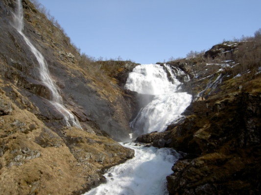 Waterfall on the Myrdal - Flam railway