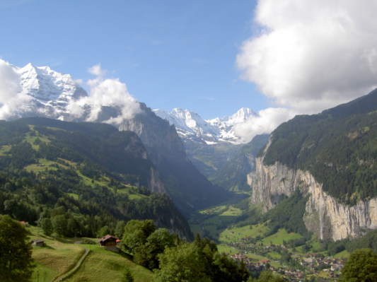 View of the Lauterbrunnen Valley from Wegen
